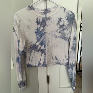 hand dyed cropped long sleeve top